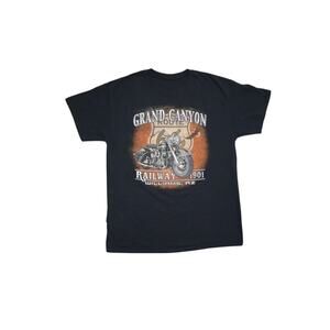 Vintage Grand Canyon Railway T-Shirt – Motorcycle Route 66 Graphic – Size L